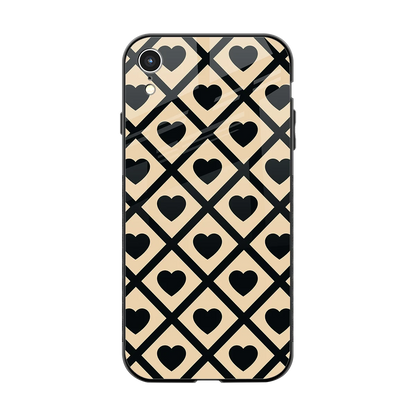 Beige Affection back phone cover | glass case for iphone xr