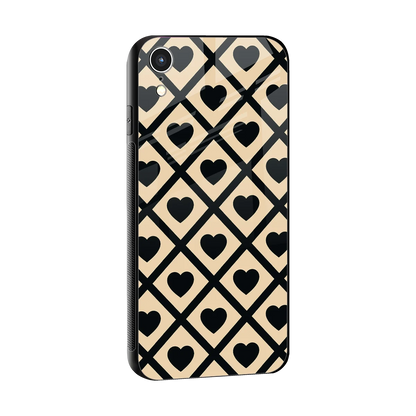 Beige Affection sleek iphone xr cover with tempered glass back and TPU edges