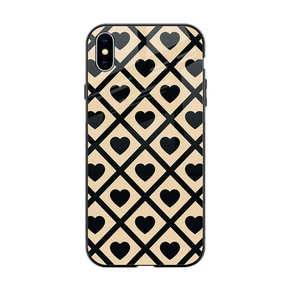 Beige Affection back phone cover | glass case for iphone xs max