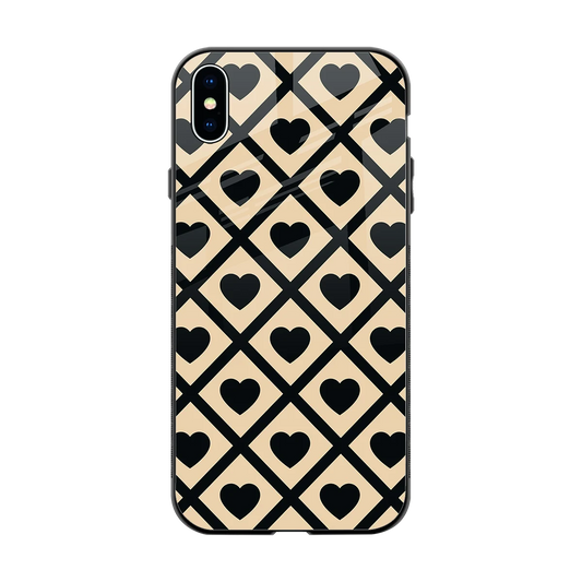 Beige Affection back phone cover | glass case for iphone xs max