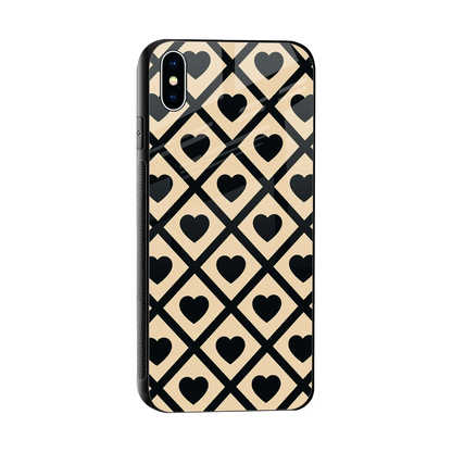 Beige Affection sleek iphone xs max cover with tempered glass back and TPU edges