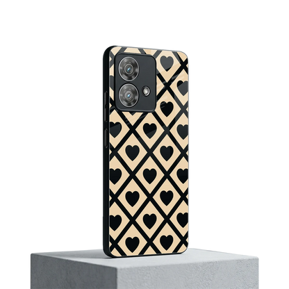 Beige Affection motorola edge 40 neo 5g mobile cover | shockproof glass phone case