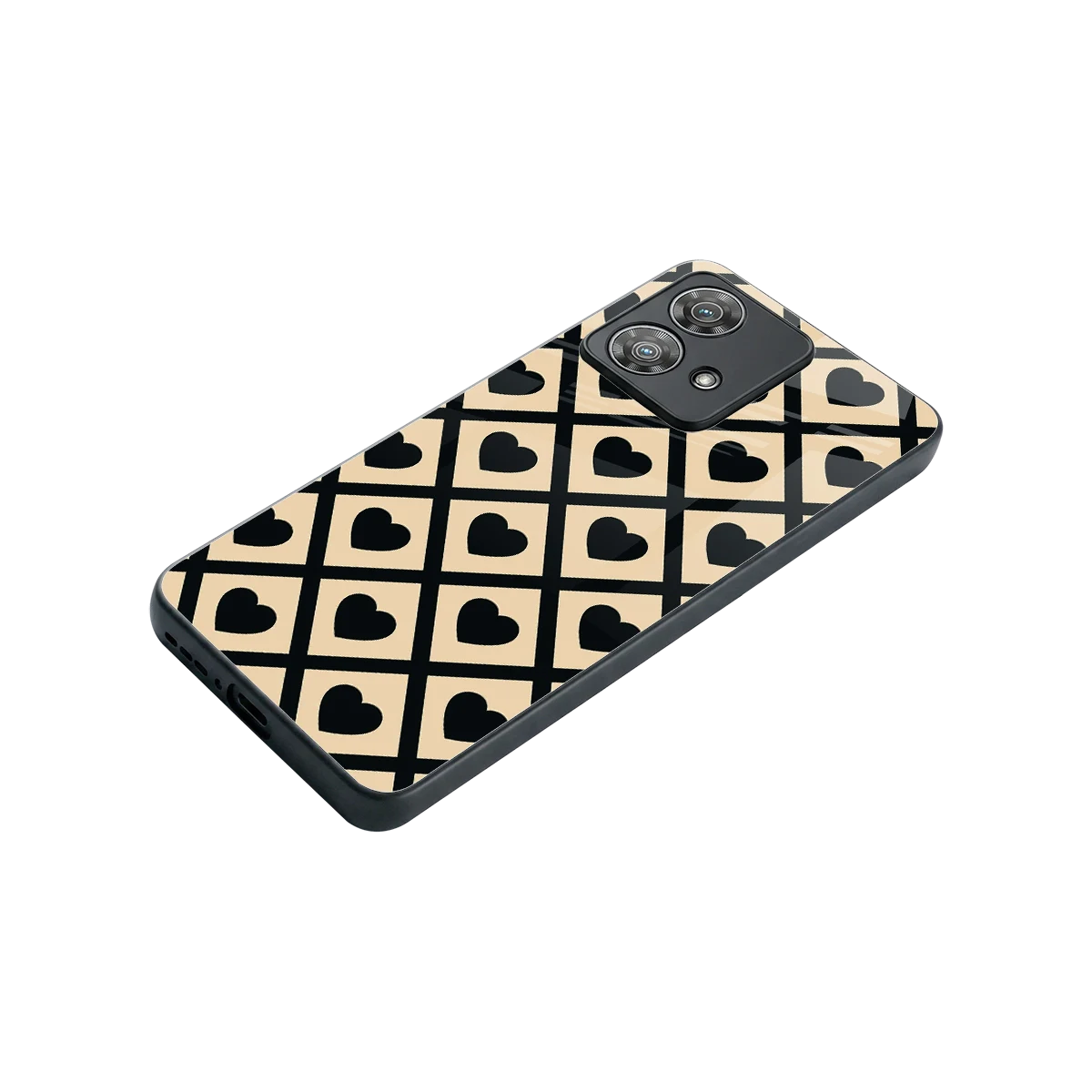Beige Affection stylish phone case for motorola edge 40 neo 5g | glossy glass and slim fit