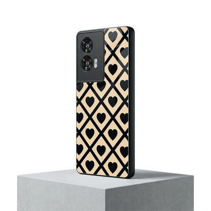 Beige Affection motorola edge 50 fusion mobile cover | shockproof glass phone case