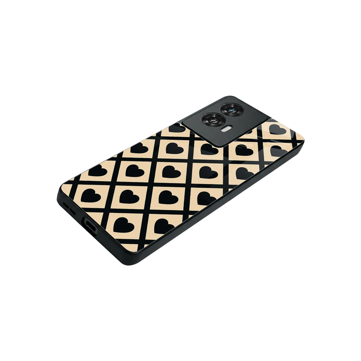 Beige Affection stylish phone case for motorola edge 50 fusion | glossy glass and slim fit