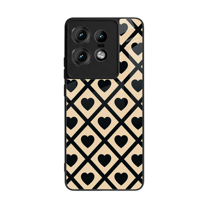 Beige Affection back phone cover | glass case for motorola edge 50 pro