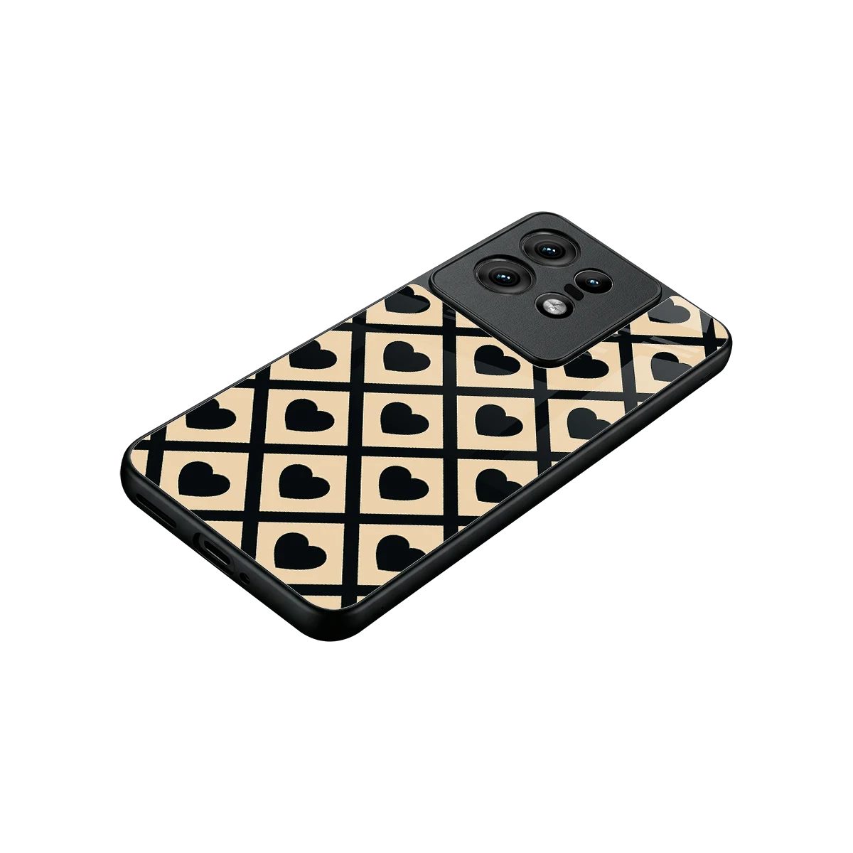 Beige Affection stylish phone case for motorola edge 50 pro | glossy glass and slim fit