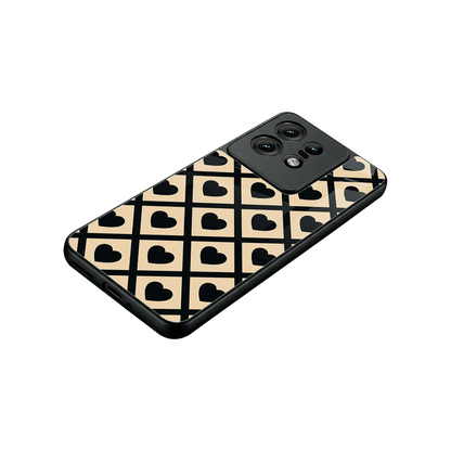 Beige Affection stylish phone case for motorola edge 50 pro | glossy glass and slim fit