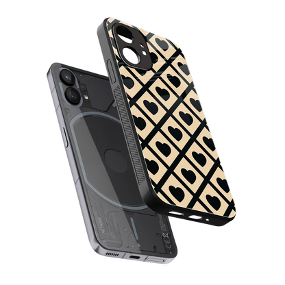 Beige Affection sleek nothing phone 1 cover with tempered glass back and TPU edges