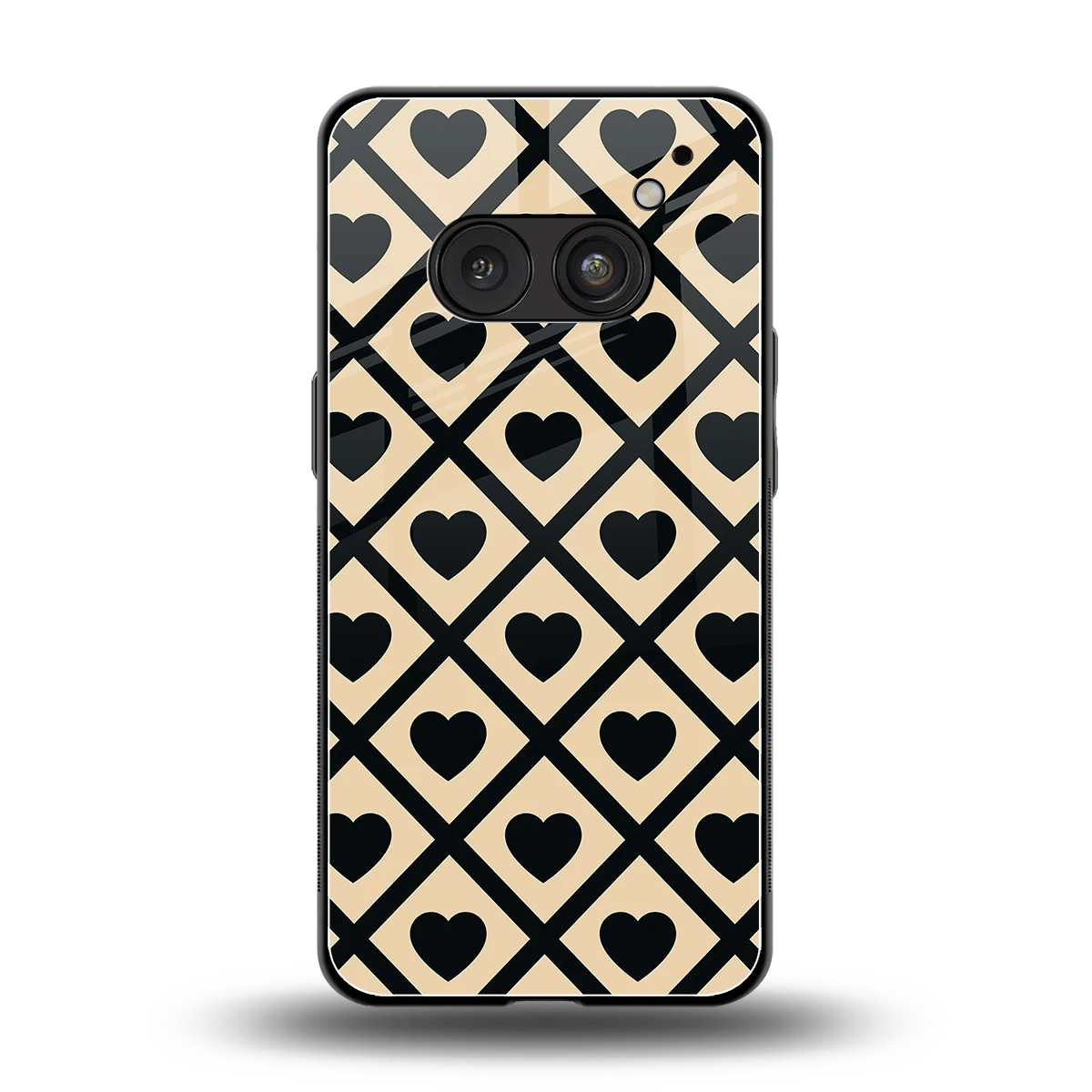 Beige Affection back phone cover | glass case for nothing phone 2a