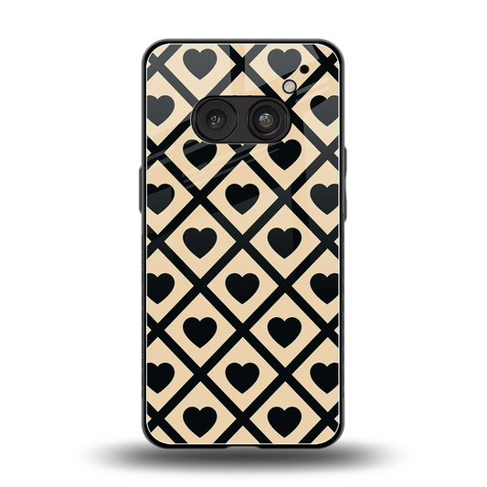 Beige Affection back phone cover | glass case for nothing phone 2a plus