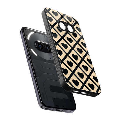 Beige Affection sleek nothing phone 2a cover with tempered glass back and TPU edges