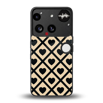 Beige Affection back phone cover | glass case for nothing phone 3