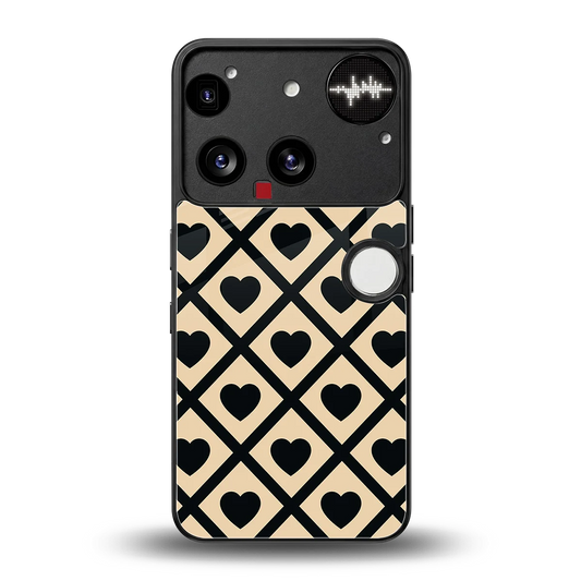 Beige Affection back phone cover | glass case for nothing phone 3