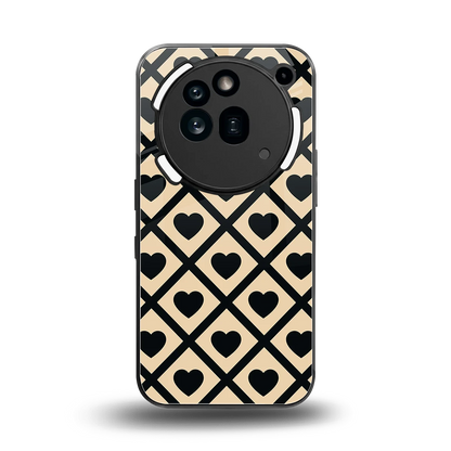 Beige Affection back phone cover | glass case for nothing phone 3a pro