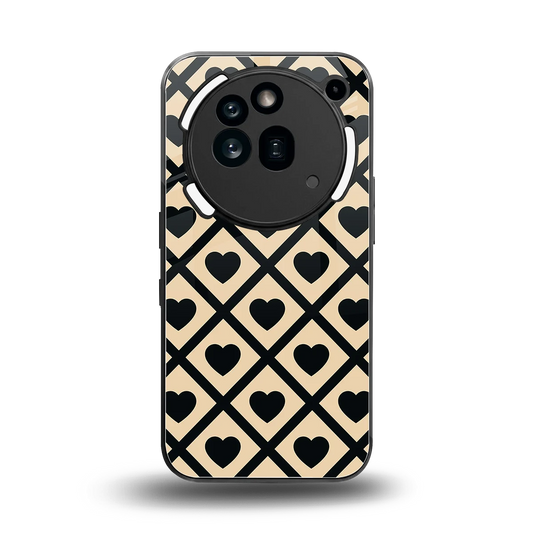 Beige Affection back phone cover | glass case for nothing phone 3a pro