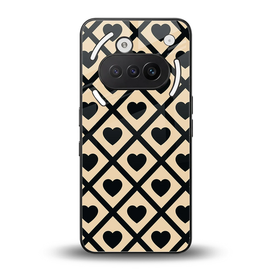 Beige Affection back phone cover | glass case for nothing phone 3a