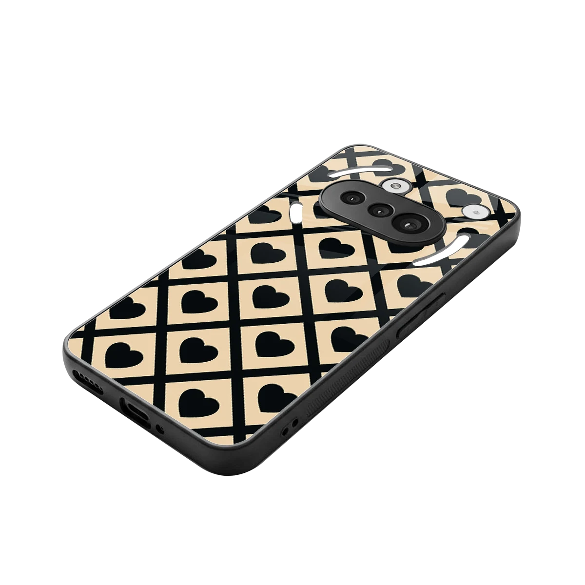 Beige Affection stylish phone case for nothing phone 3a | glossy glass and slim fit