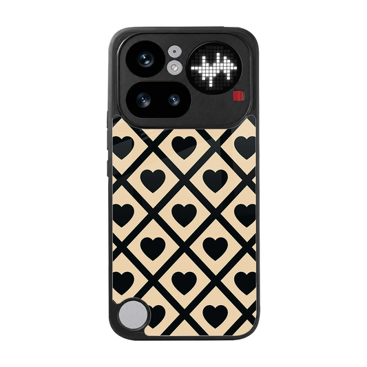Beige Affection back phone cover | glass case for nothing phone 4a pro