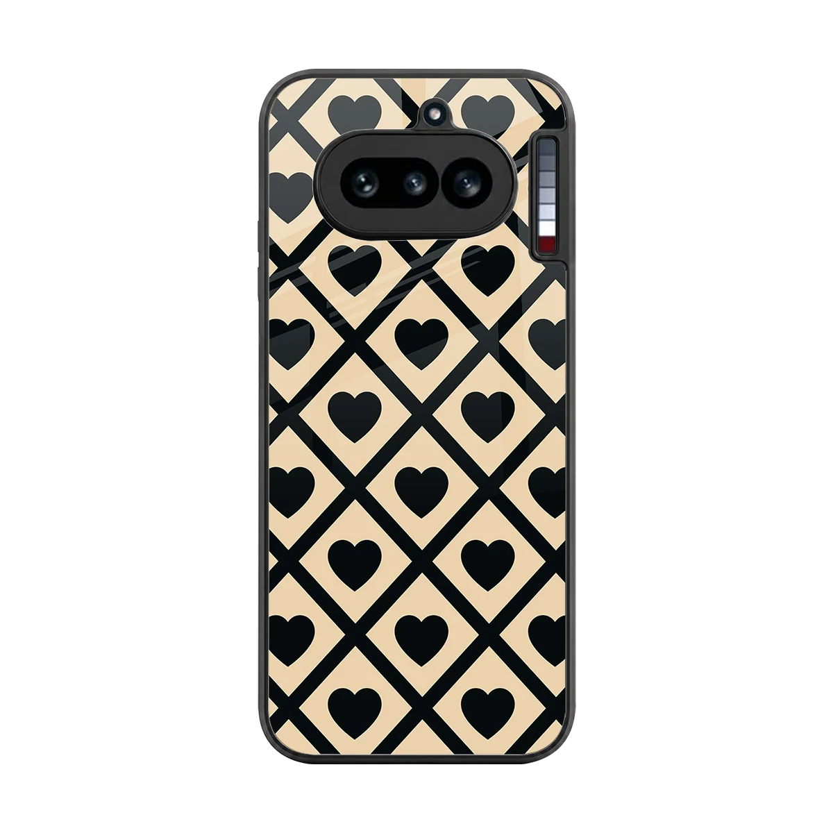 Beige Affection back phone cover | glass case for nothing phone 4a