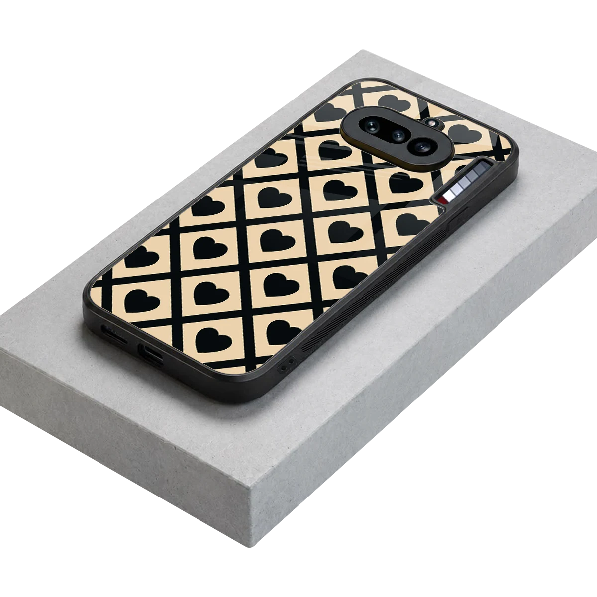 Beige Affection stylish phone case for nothing phone 4a | glossy glass and slim fit