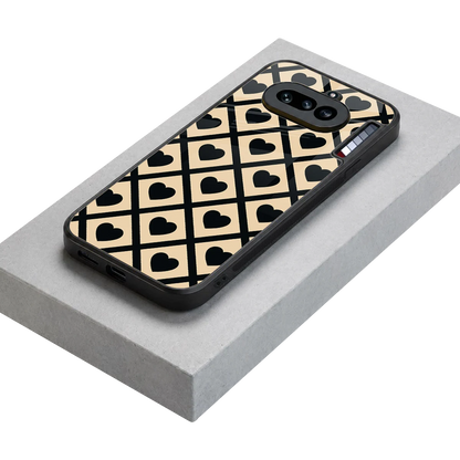 Beige Affection stylish phone case for nothing phone 4a | glossy glass and slim fit