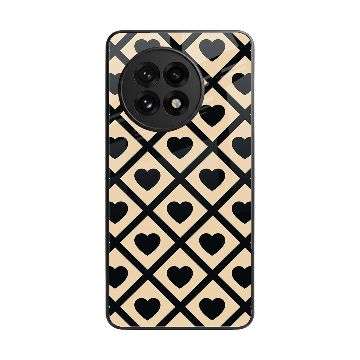 Beige Affection back phone cover | glass case for oneplus 13r