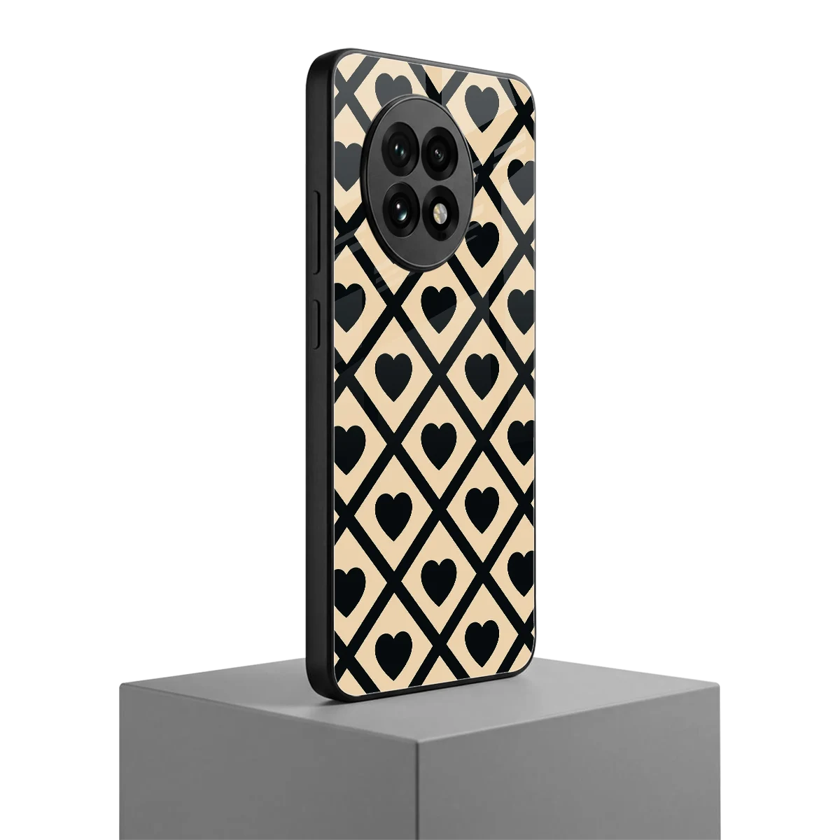 Beige Affection oneplus 13r mobile cover | shockproof glass phone case