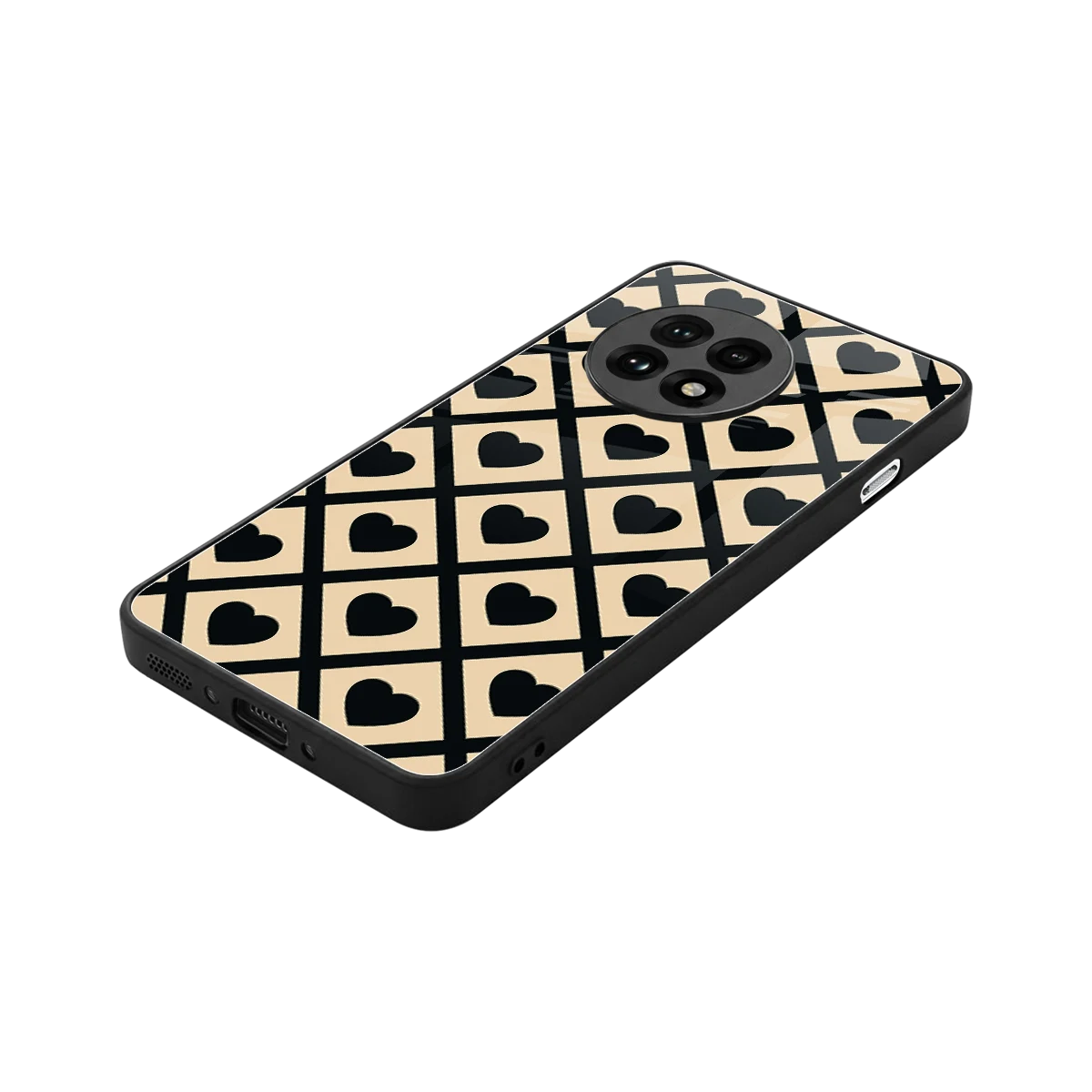Beige Affection stylish phone case for oneplus 13r | glossy glass and slim fit