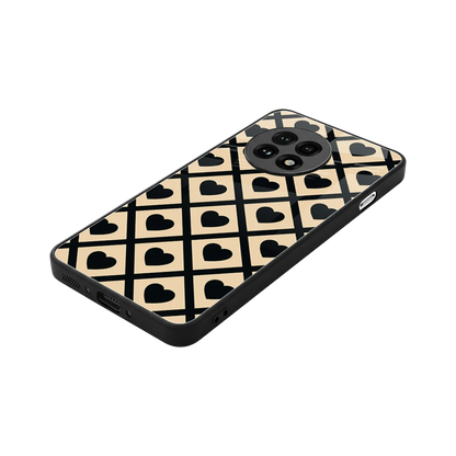 Beige Affection stylish phone case for oneplus 13r | glossy glass and slim fit