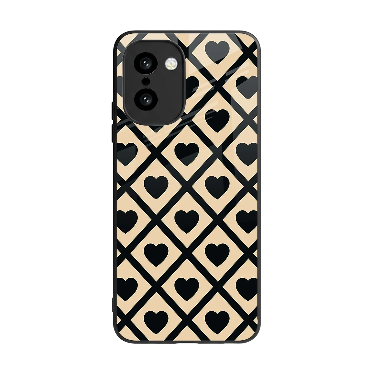 Beige Affection back phone cover | glass case for oneplus 15r