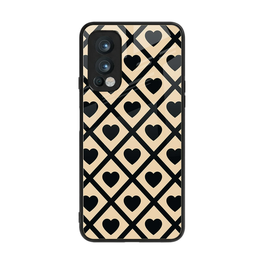 Beige Affection back phone cover | glass case for oneplus nord 2