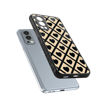 Beige Affection sleek oneplus nord 2 cover with tempered glass back and TPU edges