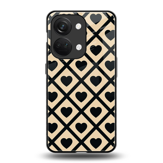 Beige Affection back phone cover | glass case for oneplus nord 3