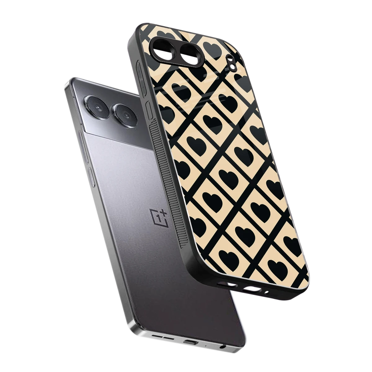 Beige Affection sleek oneplus nord 4 cover with tempered glass back and TPU edges