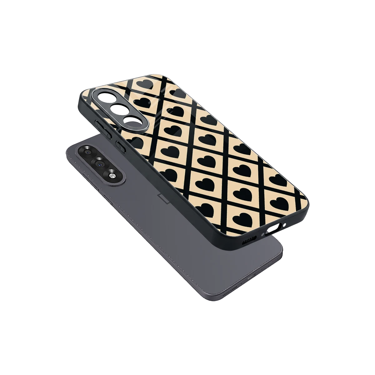 Beige Affection sleek oneplus nord 5 cover with tempered glass back and TPU edges
