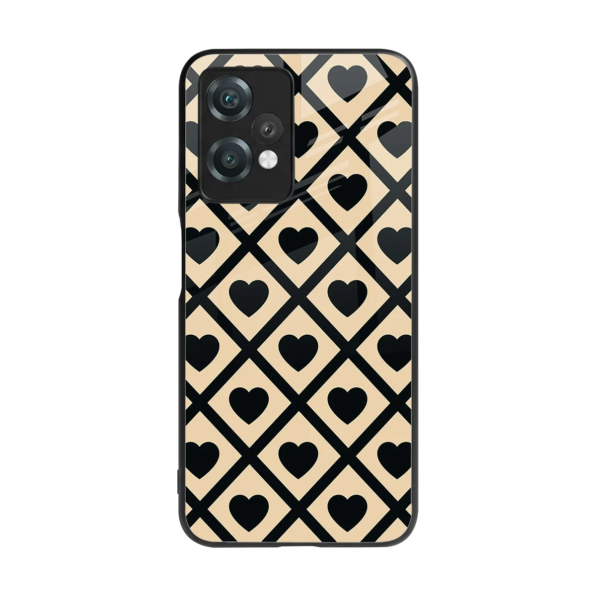Beige Affection back phone cover | glass case for oneplus nord ce 2 lite