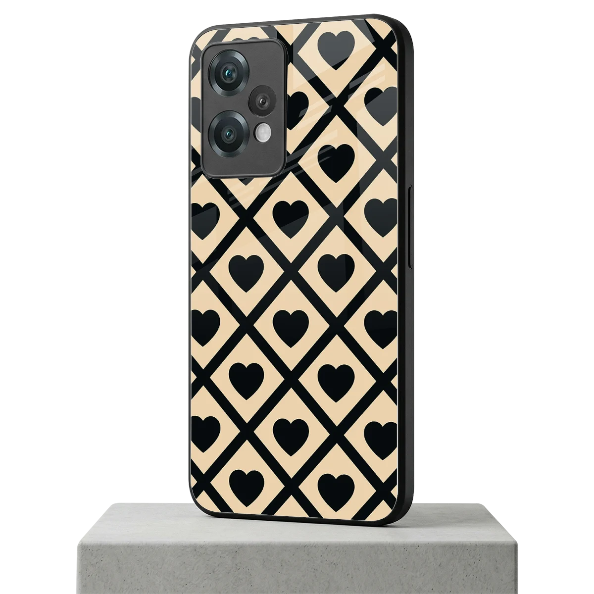Beige Affection oneplus nord ce 2 lite mobile cover | shockproof glass phone case