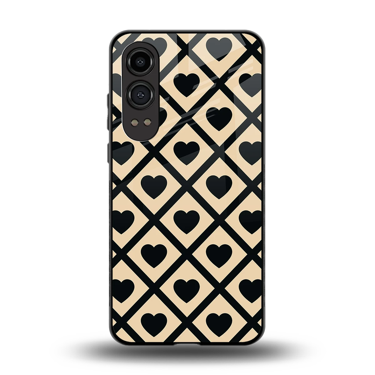 Beige Affection back phone cover | glass case for oneplus nord ce 4 lite