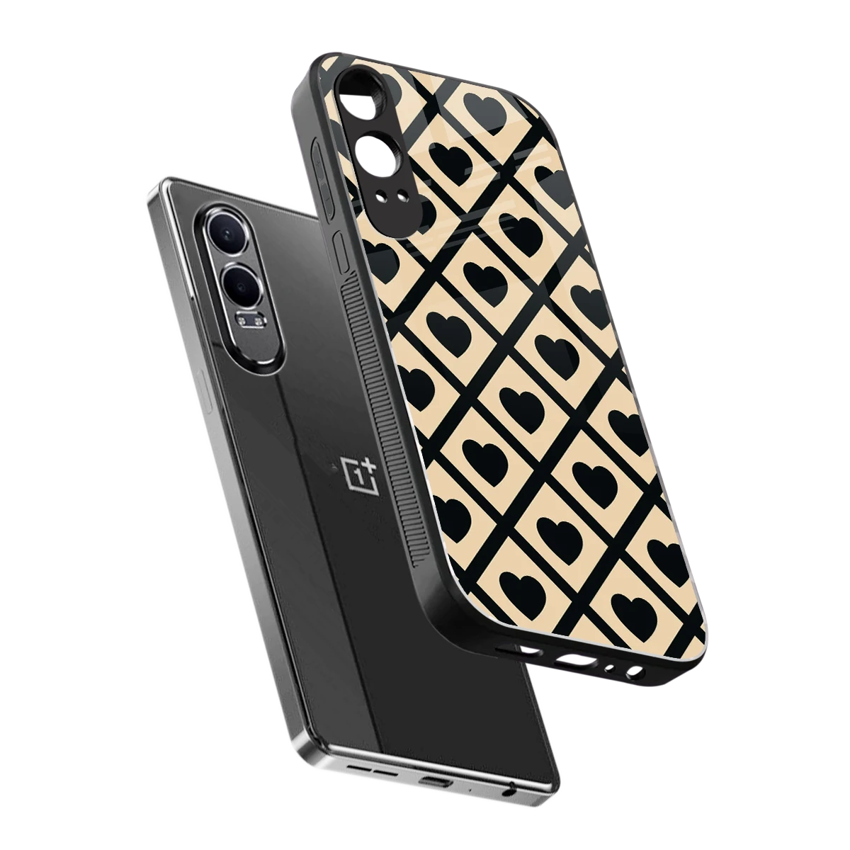 Beige Affection sleek oneplus nord ce 4 lite cover with tempered glass back and TPU edges
