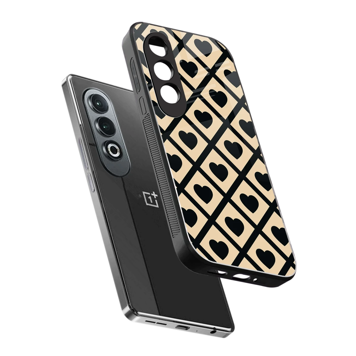 Beige Affection sleek oneplus nord ce 4 cover with tempered glass back and TPU edges