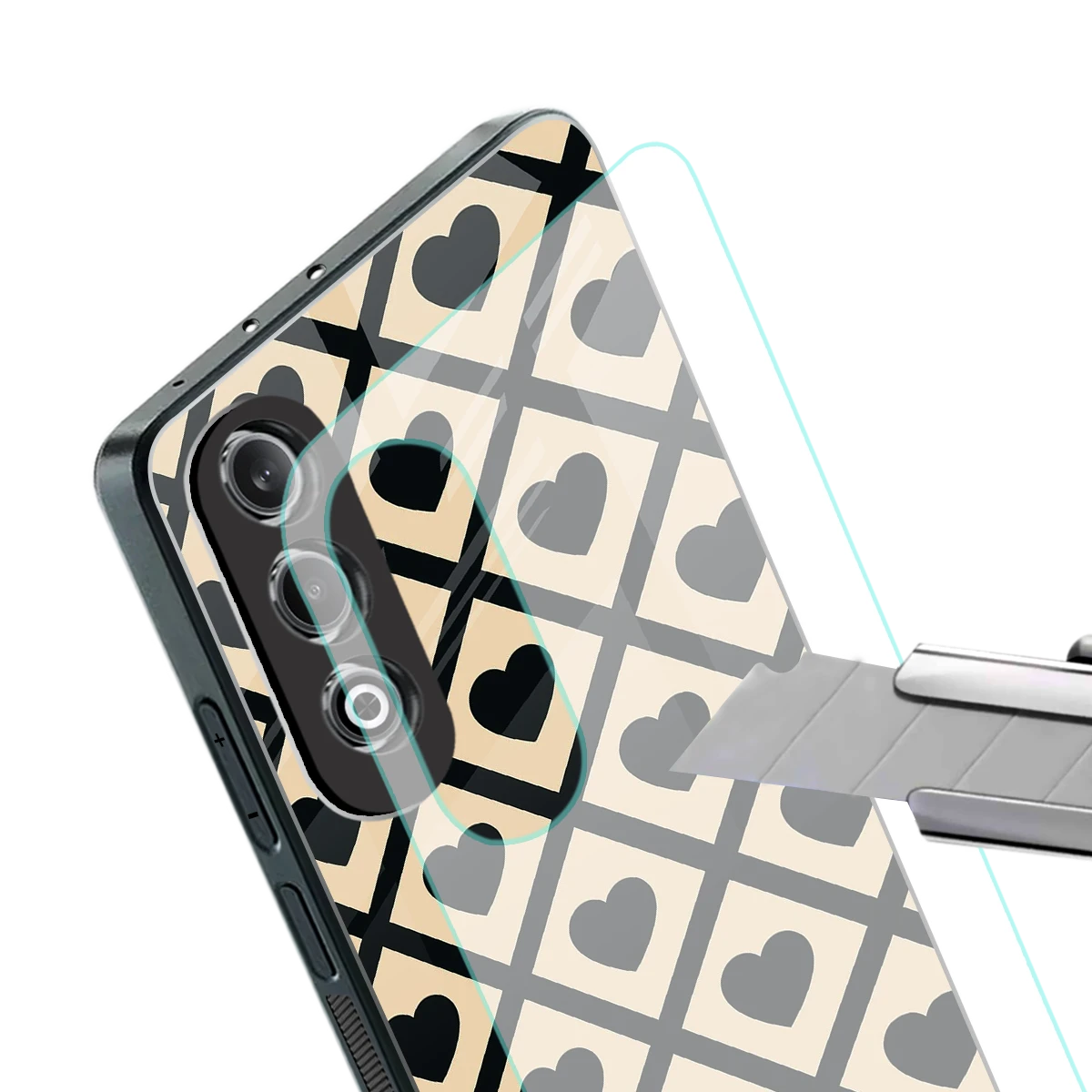 Beige Affection stylish phone case for oneplus nord ce 4 | glossy glass and slim fit