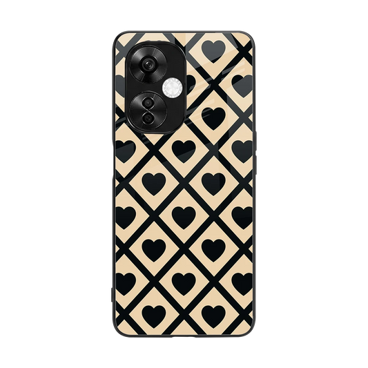 Beige Affection back phone cover | glass case for oneplus nord ce 3 lite