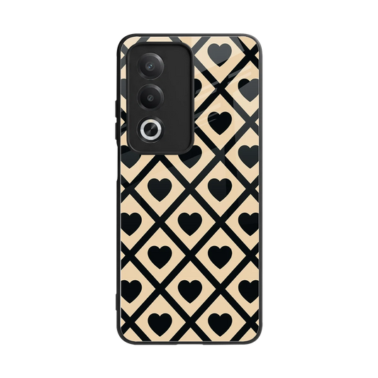 Beige Affection back phone cover | glass case for oppo a3 pro