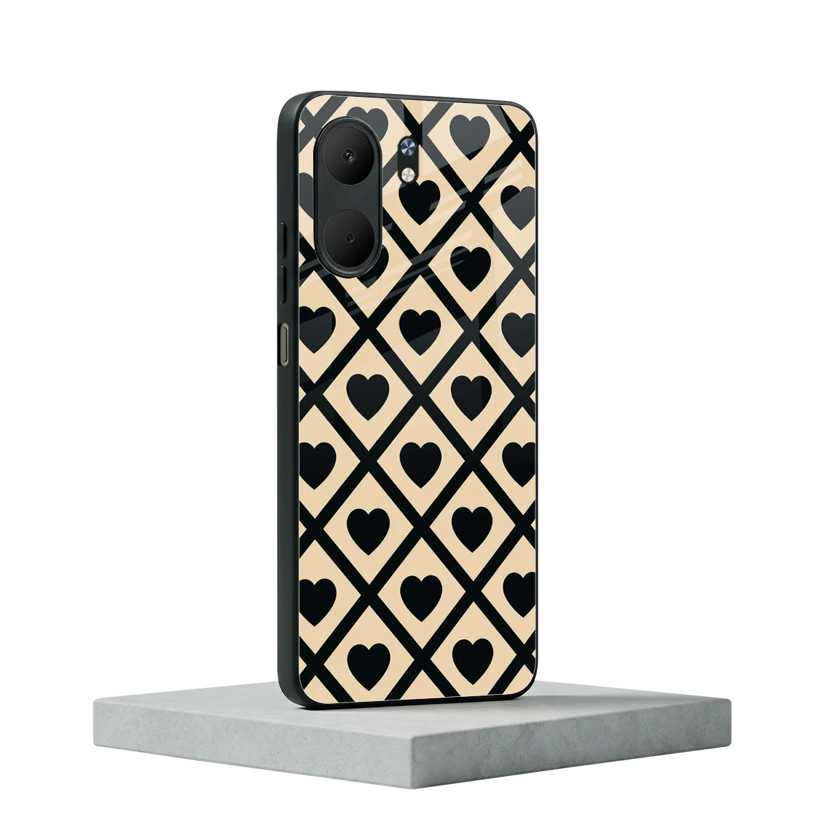 Beige Affection oppo a5x 5g mobile cover | shockproof glass phone case