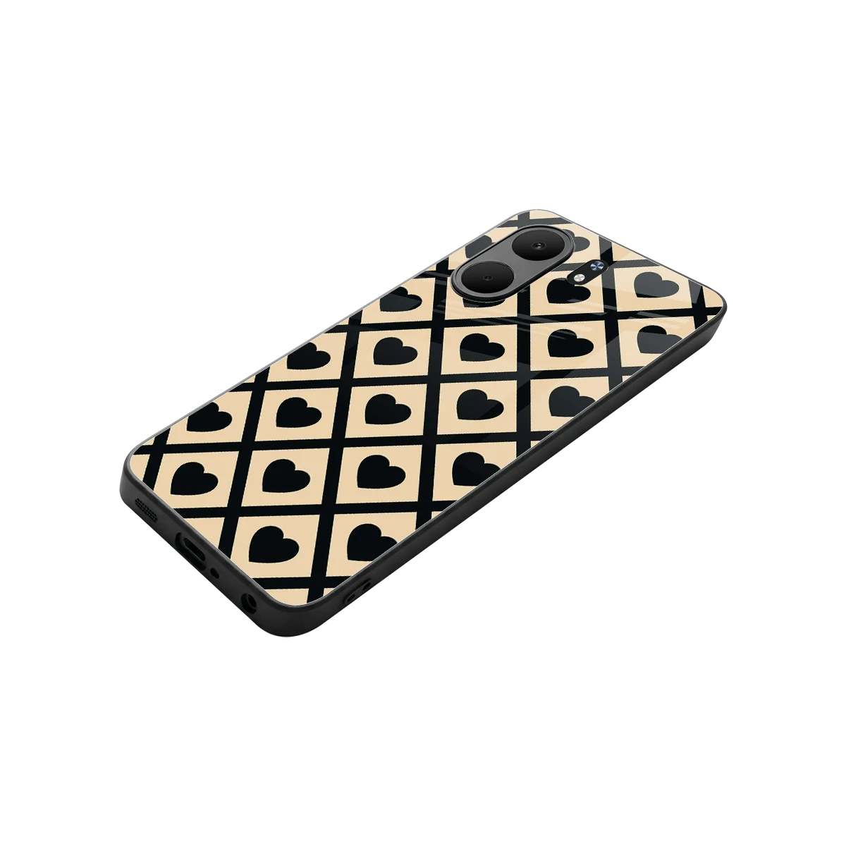 Beige Affection stylish phone case for oppo a5x 5g | glossy glass and slim fit