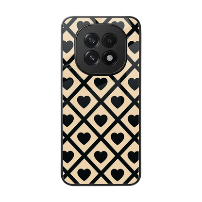 Beige Affection back phone cover | glass case for oppo f29 5g