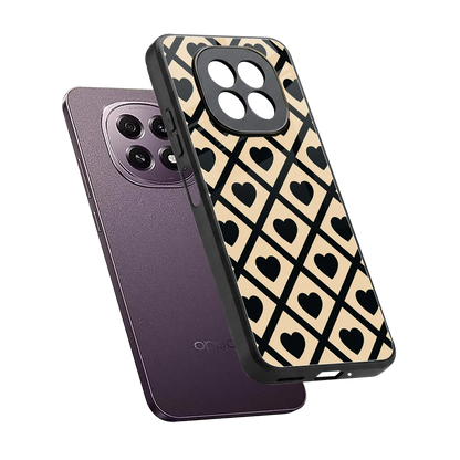 Beige Affection sleek oppo f29 5g cover with tempered glass back and TPU edges