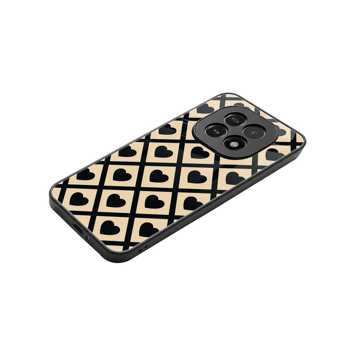 Beige Affection stylish phone case for oppo f29 5g | glossy glass and slim fit