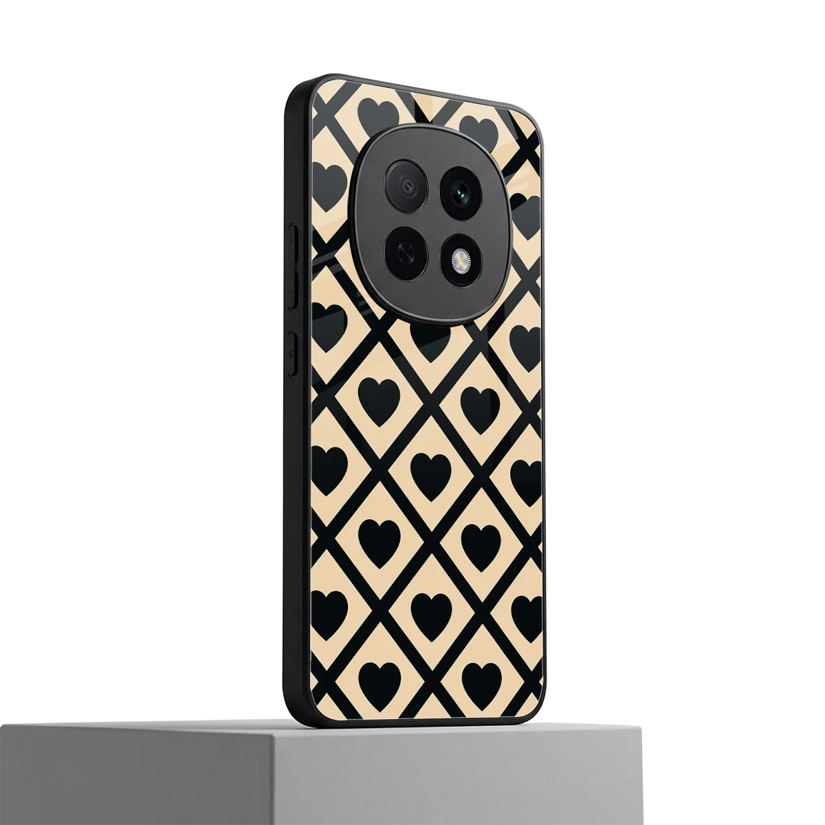 Beige Affection oppo f29 pro 5g mobile cover | shockproof glass phone case